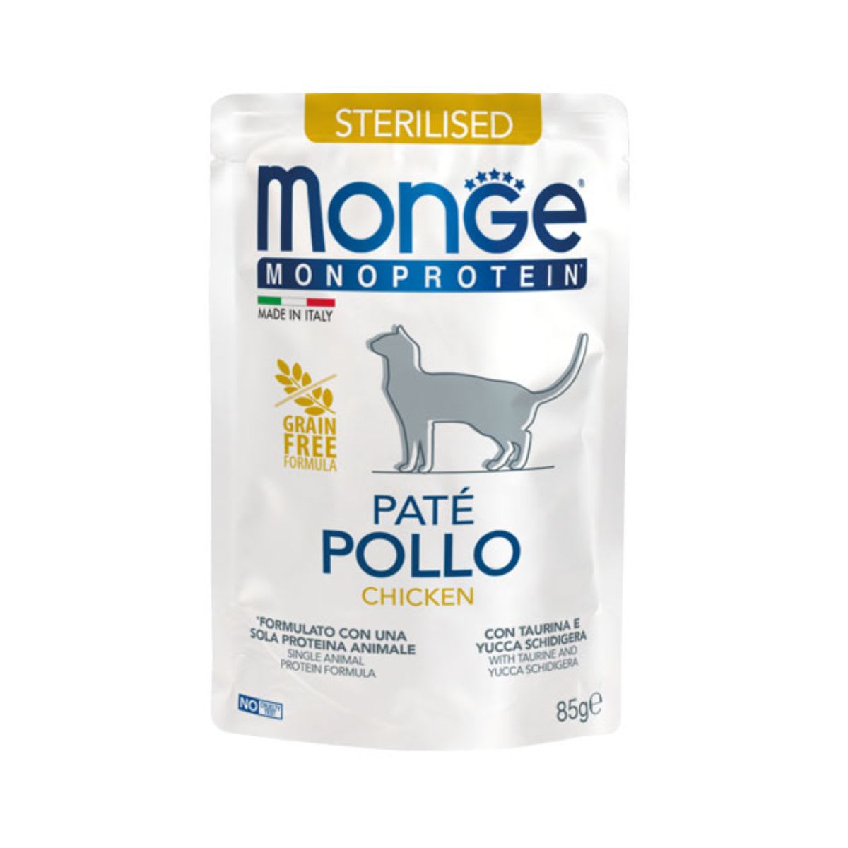 Monge Feline Monoprotein Sterilised pollo sobre 85 g1