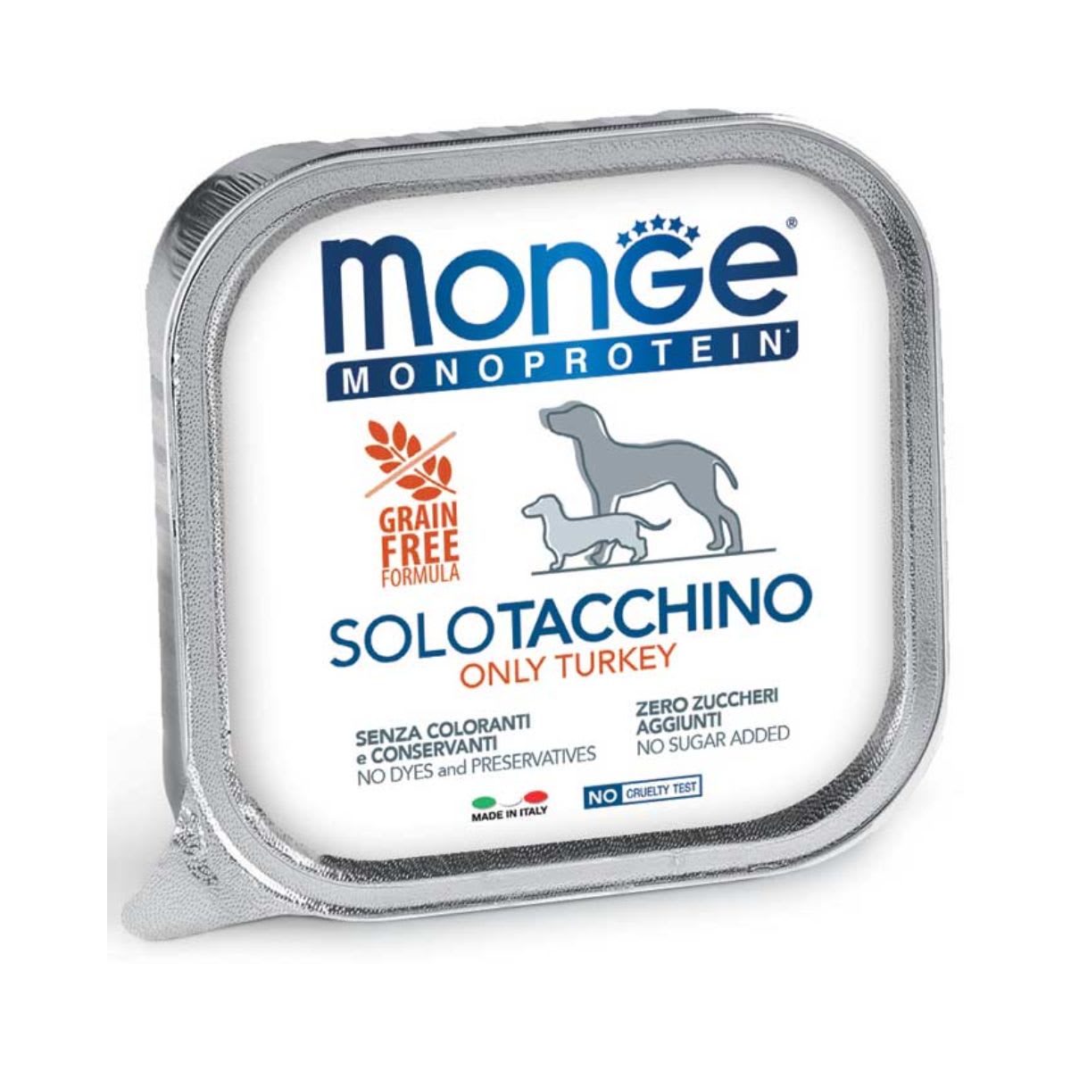 Monge Canine Adult Monoprotein Pavo alutray 150 g1