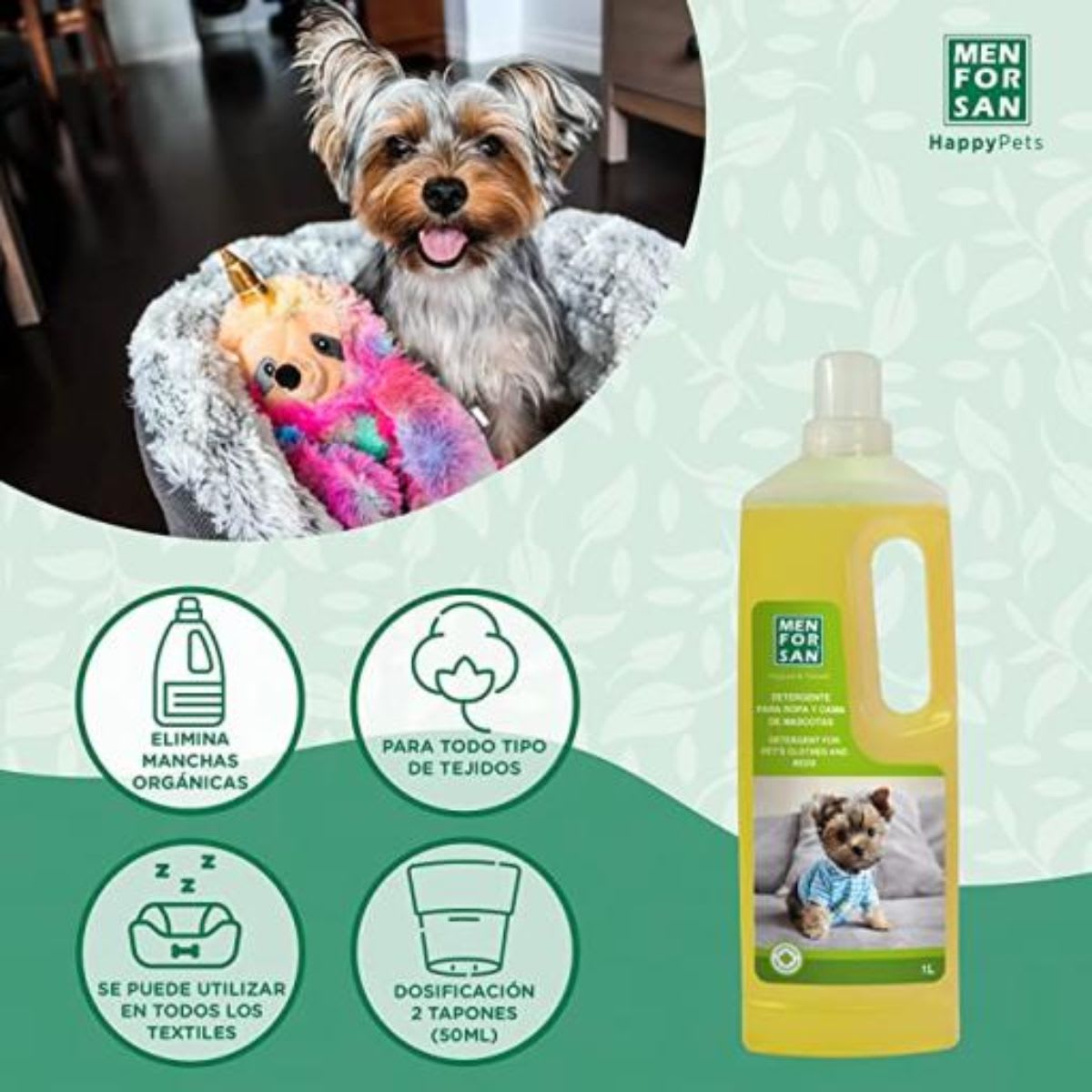 Detergente Para Ropa de Mascotas Men for San 1L2
