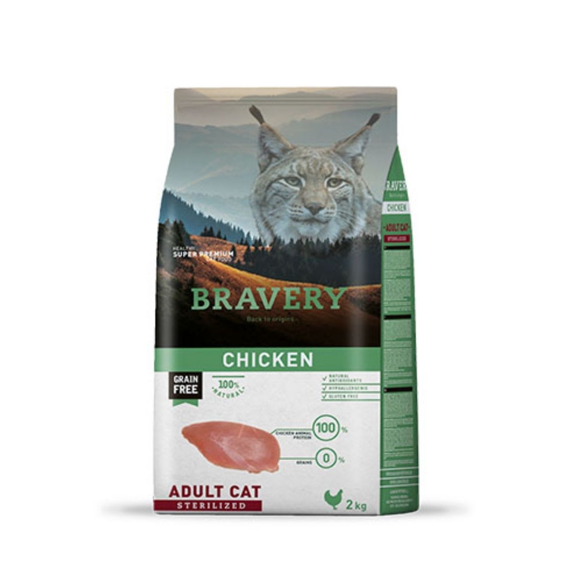 Bravery Chicken adult cat 2 kg1