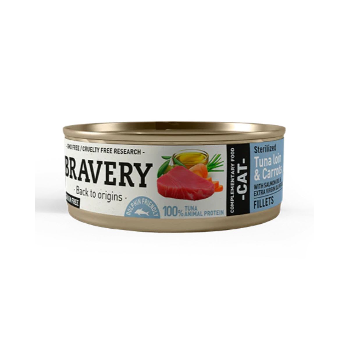 Bravery Tuna loin and carrots sterilized cat wet food 70 gr1