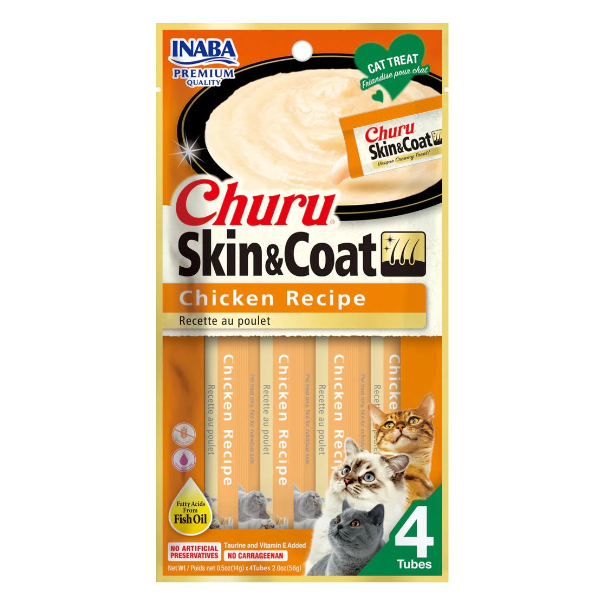 Churu Skin & Coat chicken recipe x 4 tubos1