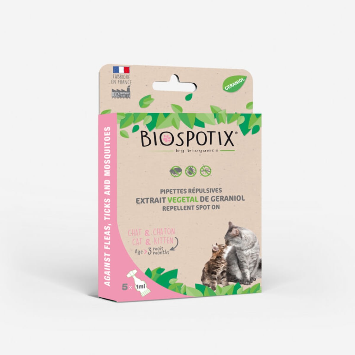 ANTIPULGAS BIOSPOTIX PIPETA CAT X 5 UND1
