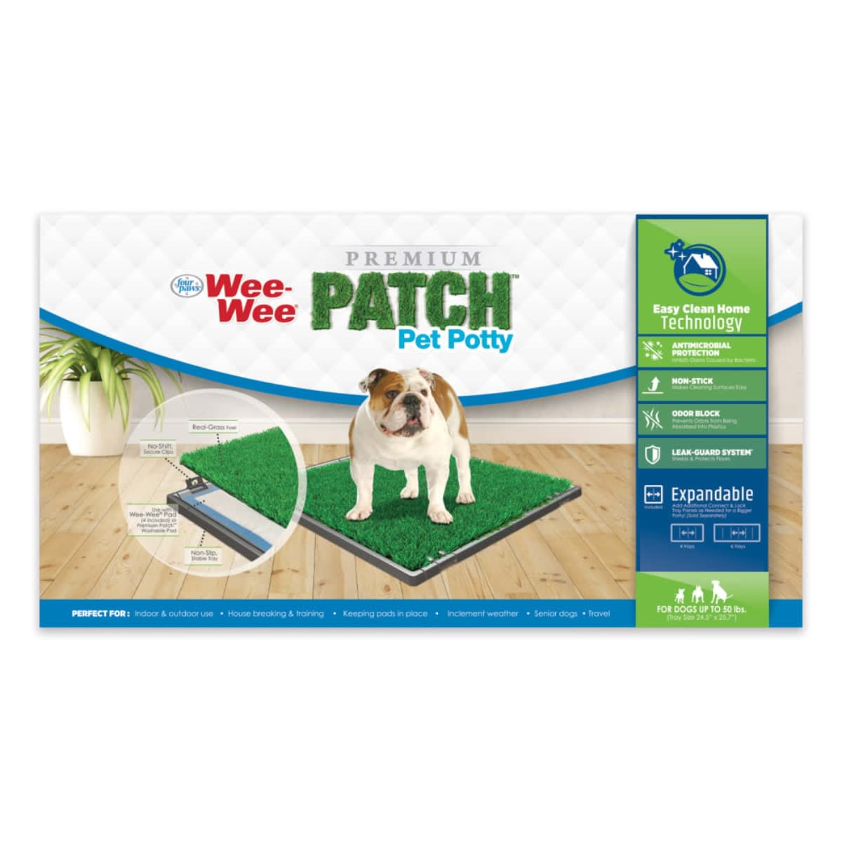 BAÑO PARA PERROS FOUR PAWS WEE-WEE PREMIUM PATCH PET POTTY1