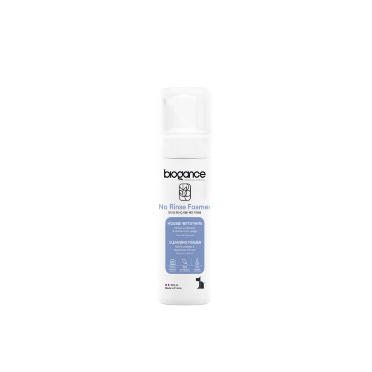 BIOGANCE NO RINSE FOAMER DOG 200 ML1