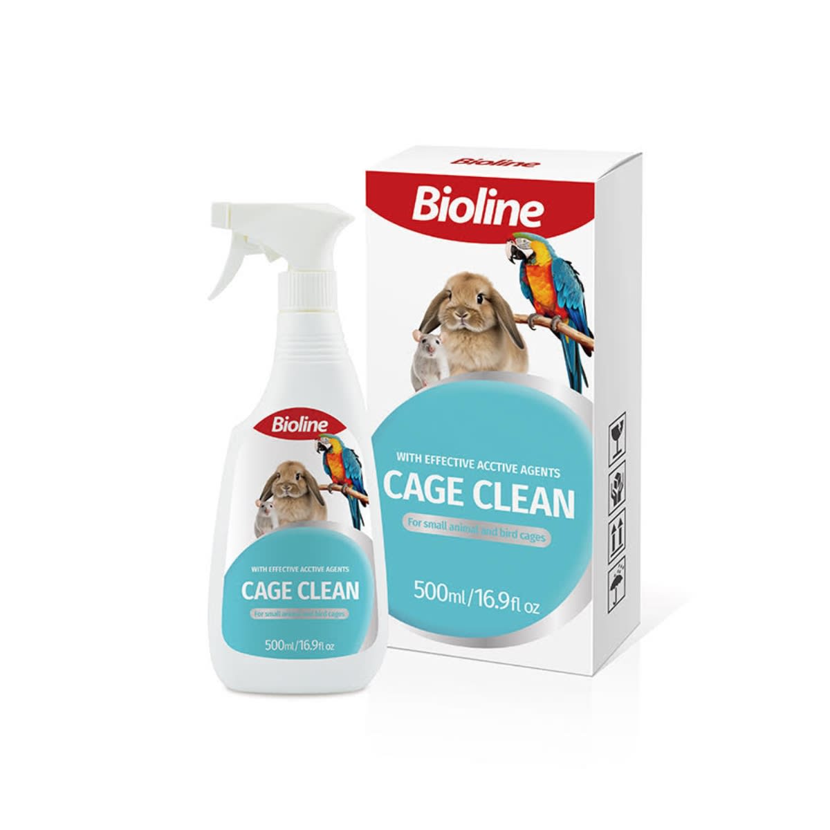 BIOLINE LIMPIADOR DE JAULAS PARA PEQUEÑOS ANIMALES X 500 ML1