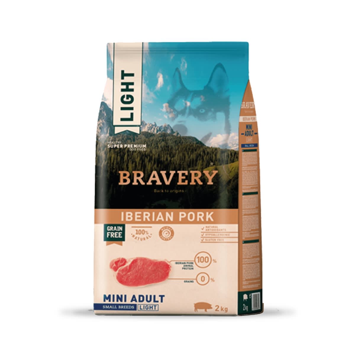 BRAVERY LIGHT IBERIAN PORK MINI ADULT SMALL BREEDS 2 KG1