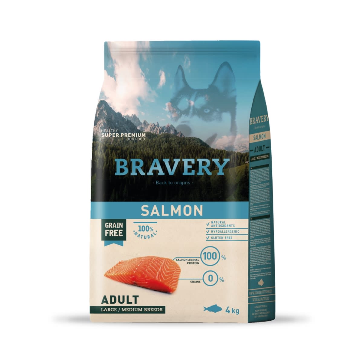 BRAVERY SALMON ADULT LARGE/MEDIUM BREED 4 KG1