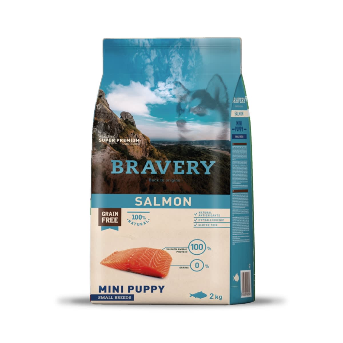 BRAVERY SALMON MINI PUPPY SMALL BREEDS 2 KG1