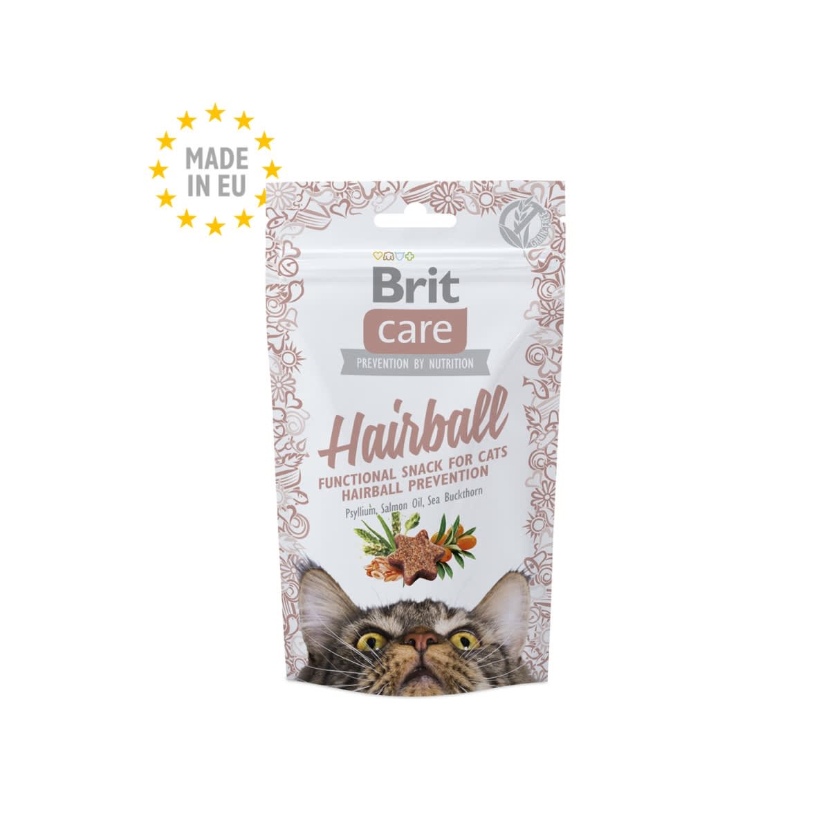 BRIT CARE CAT SNACK HAIRBALL 50 G1