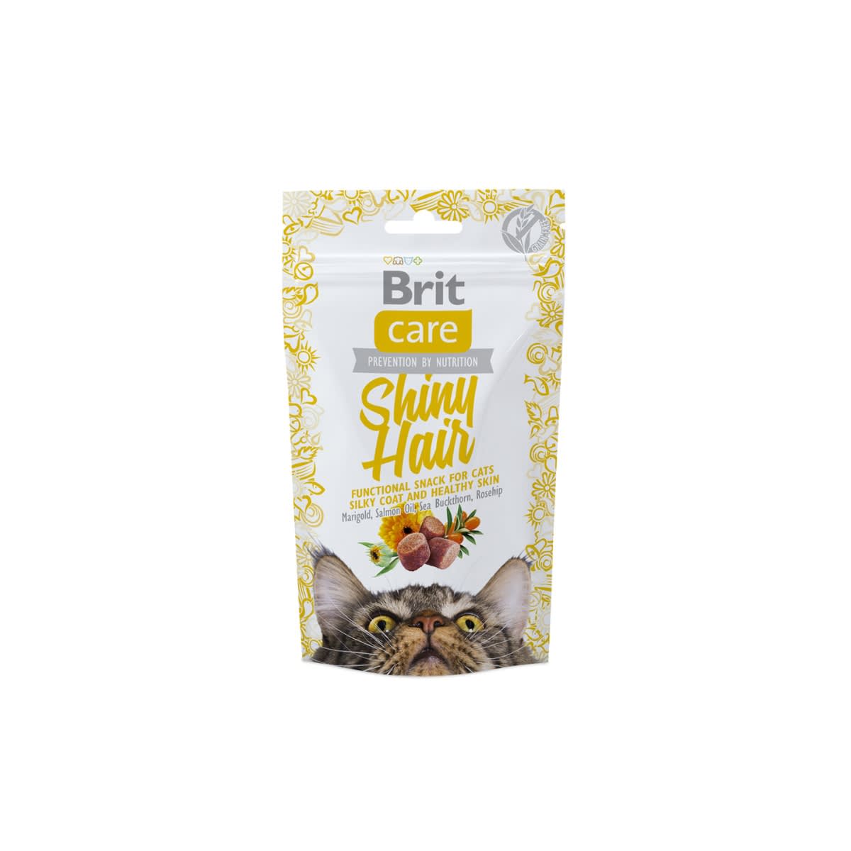 BRIT CARE CAT SNACK SHINY HAIR 50 G1
