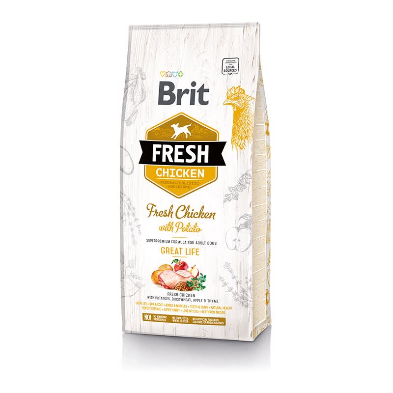 BRIT FRESH CHICKEN WITH POTATO ADULT GREAT LIFE 2.5 KG1