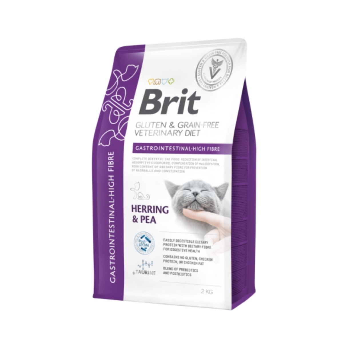 BRIT GF VET DIETS CAT GASTROINTESTINAL HIGH FIBRE 2 KG1