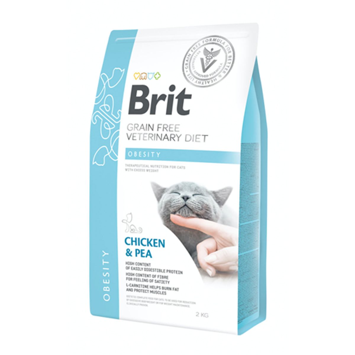 Brit GF Vet Diets Cat Obesity 2 kg1