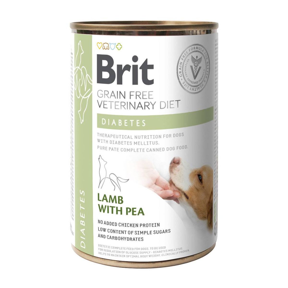 Brit GF Vet Diets Dog Diabetes lata1