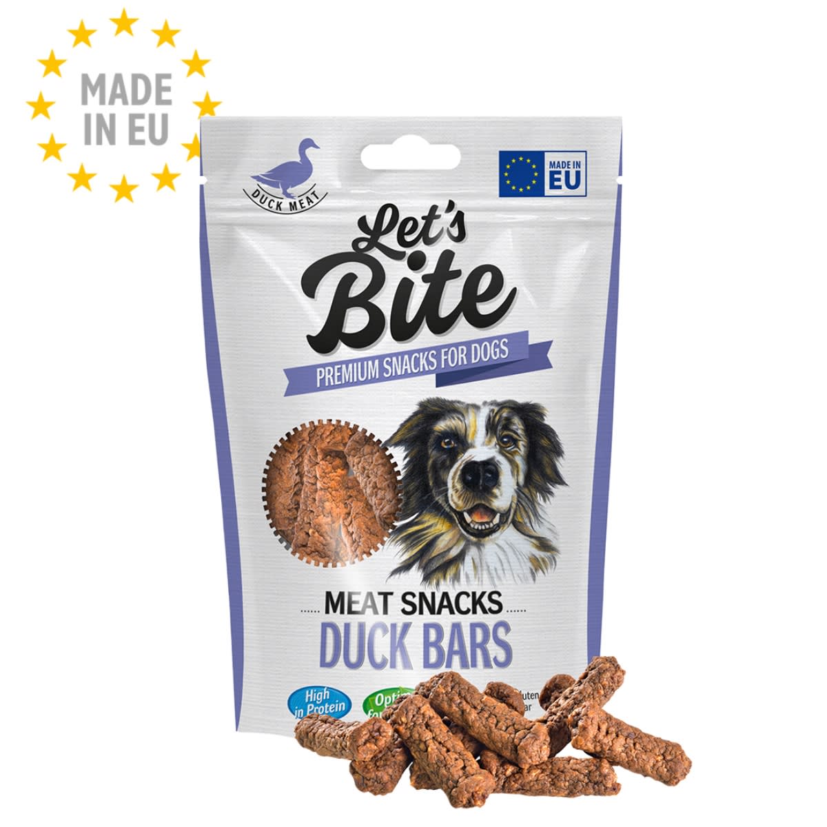 BRIT LETS BITE MEAT SNACKS DUCK BARS 80 G1