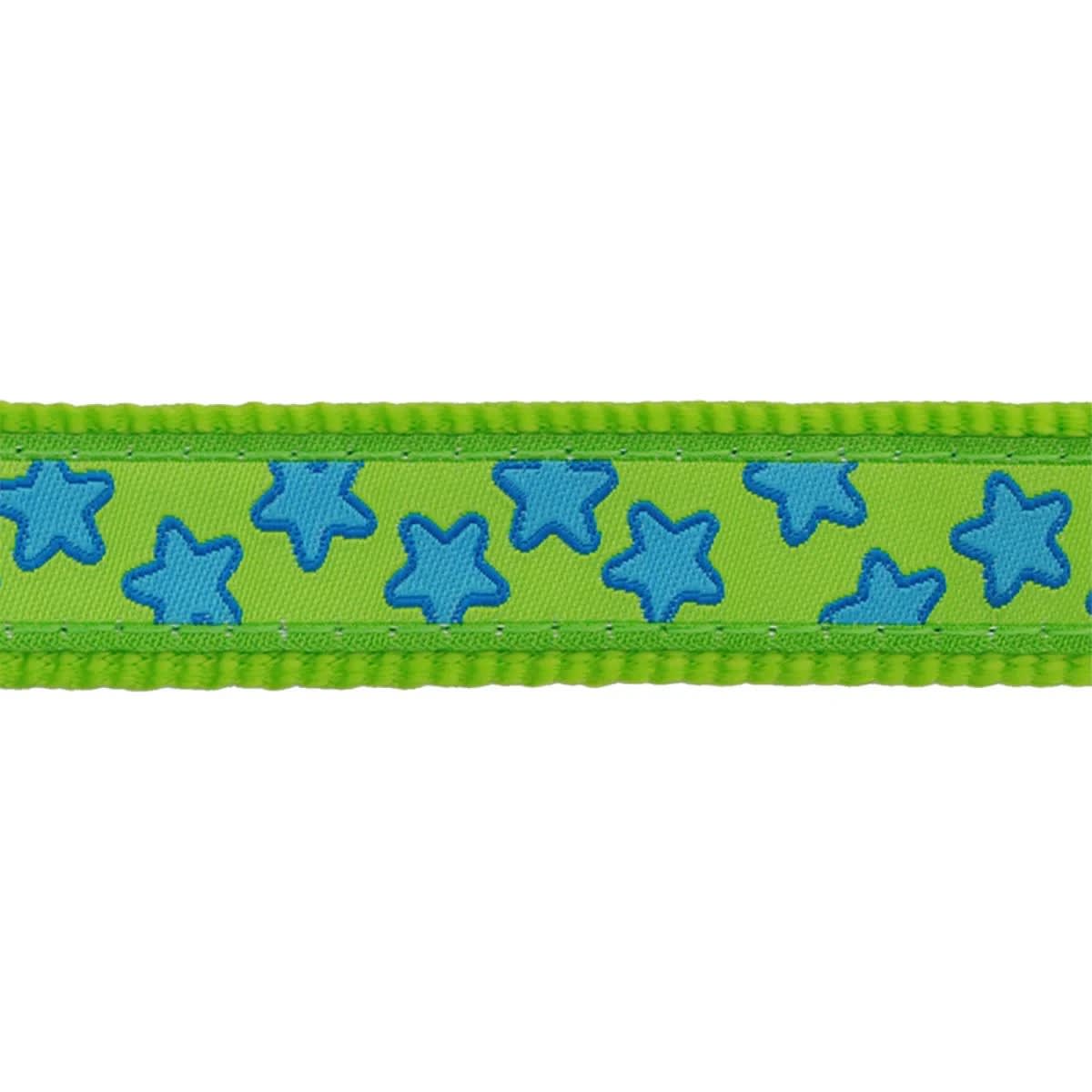 Cat Collar Design Red Dingo Stars Lime on Green2