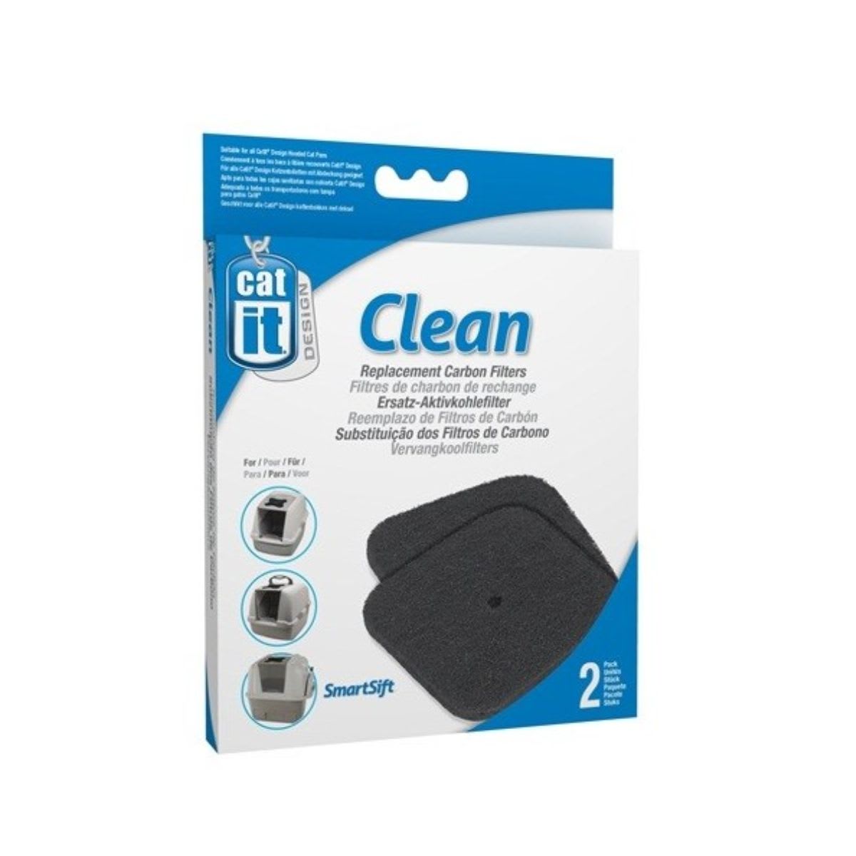 Cat it Filtro carbón repuesto para baño de gato1
