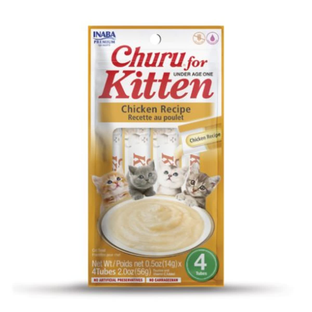 CHURU CAT CHICKEN RECIPE FOR KITTENS X 4 TUBOS1