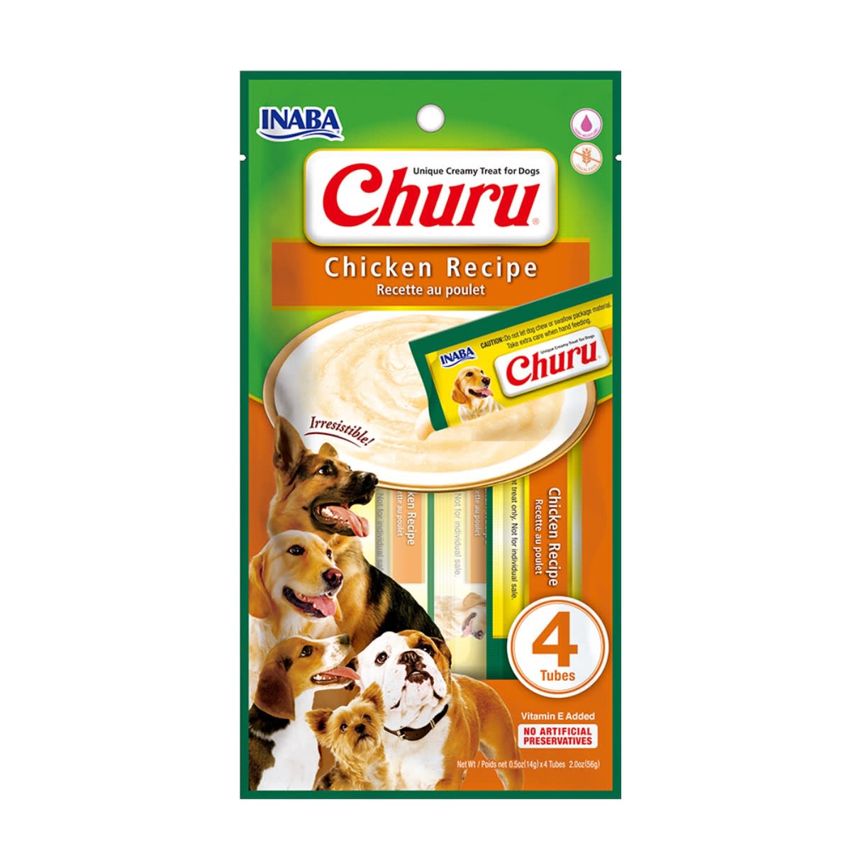 CHURU DOG CHICKEN 14 GR 4 TUBES1