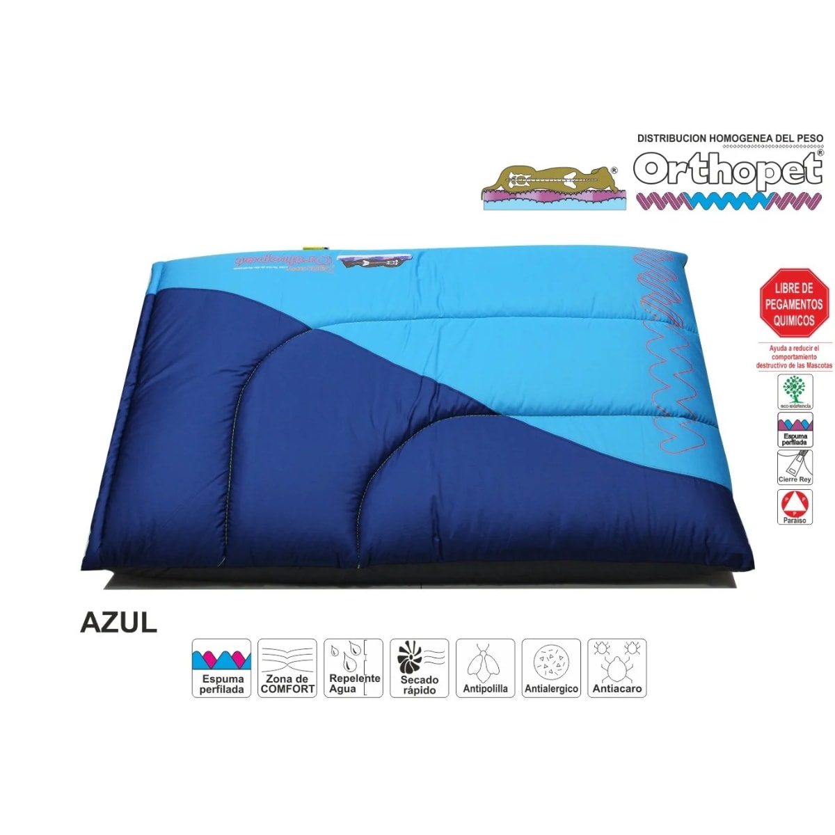 Colchoneta Zoomba Orthopet Azul1