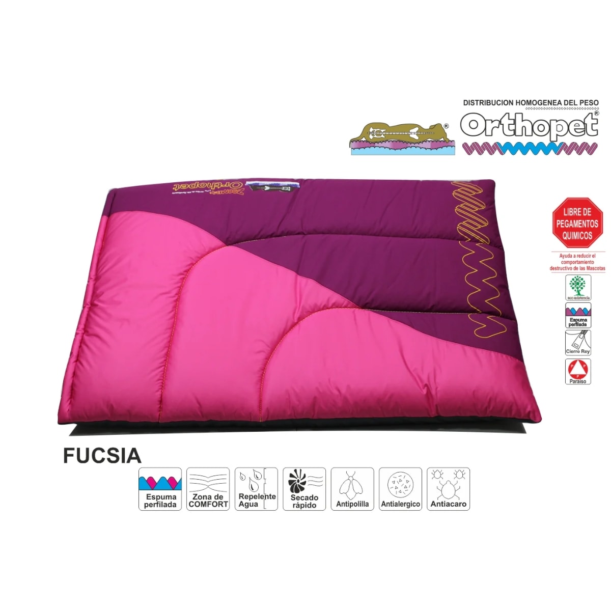 Colchoneta Zoomba Orthopet Fucsia1