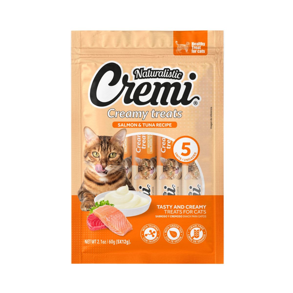 CREMI CREAMY TREATS SALMON & TUNA RECIPE X 5 UND1
