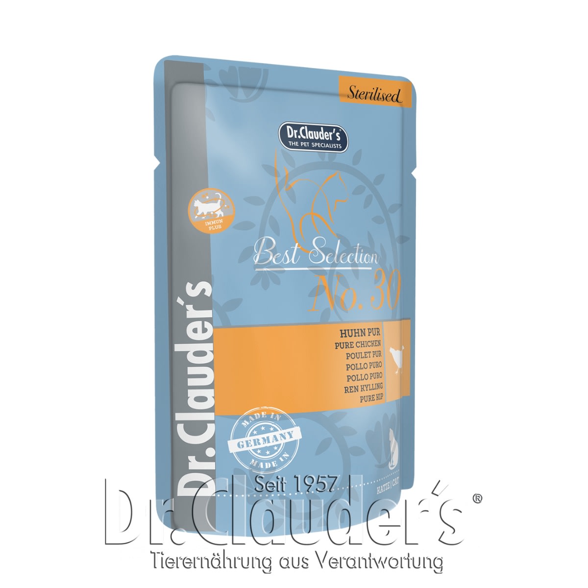 DR CLAUDER´S CAT BEST SELECT STERILISED #30 POLLO PURO 85 gr1