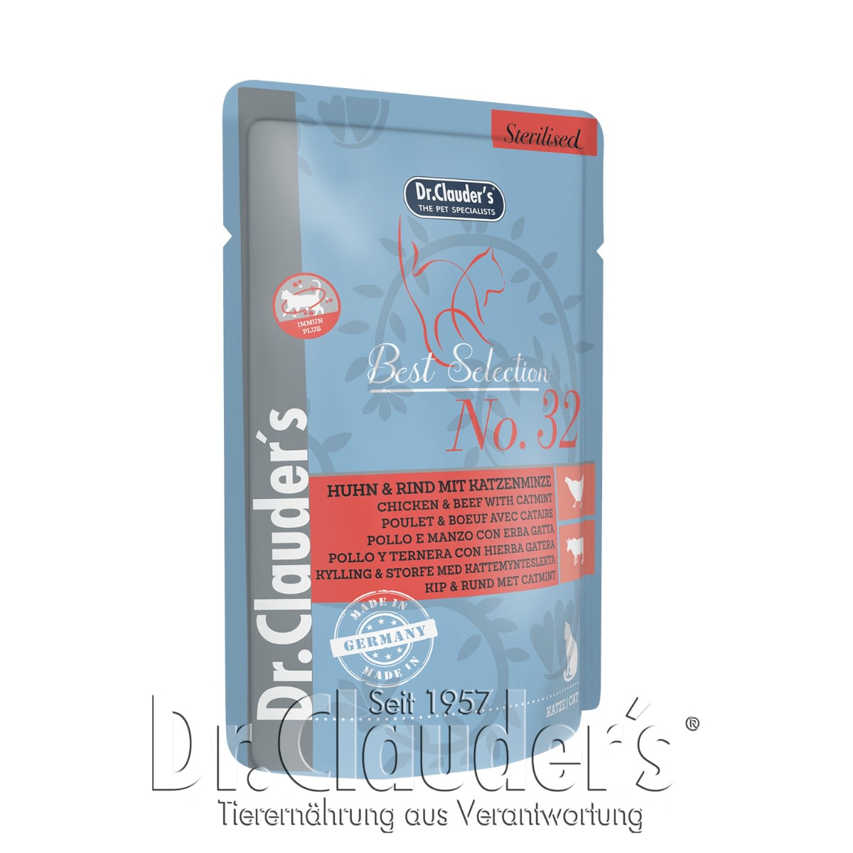 DR CLAUDER´S CAT BEST SELECT STERILISED #32 POLLO TERNERA C/HIERBA GATERA1