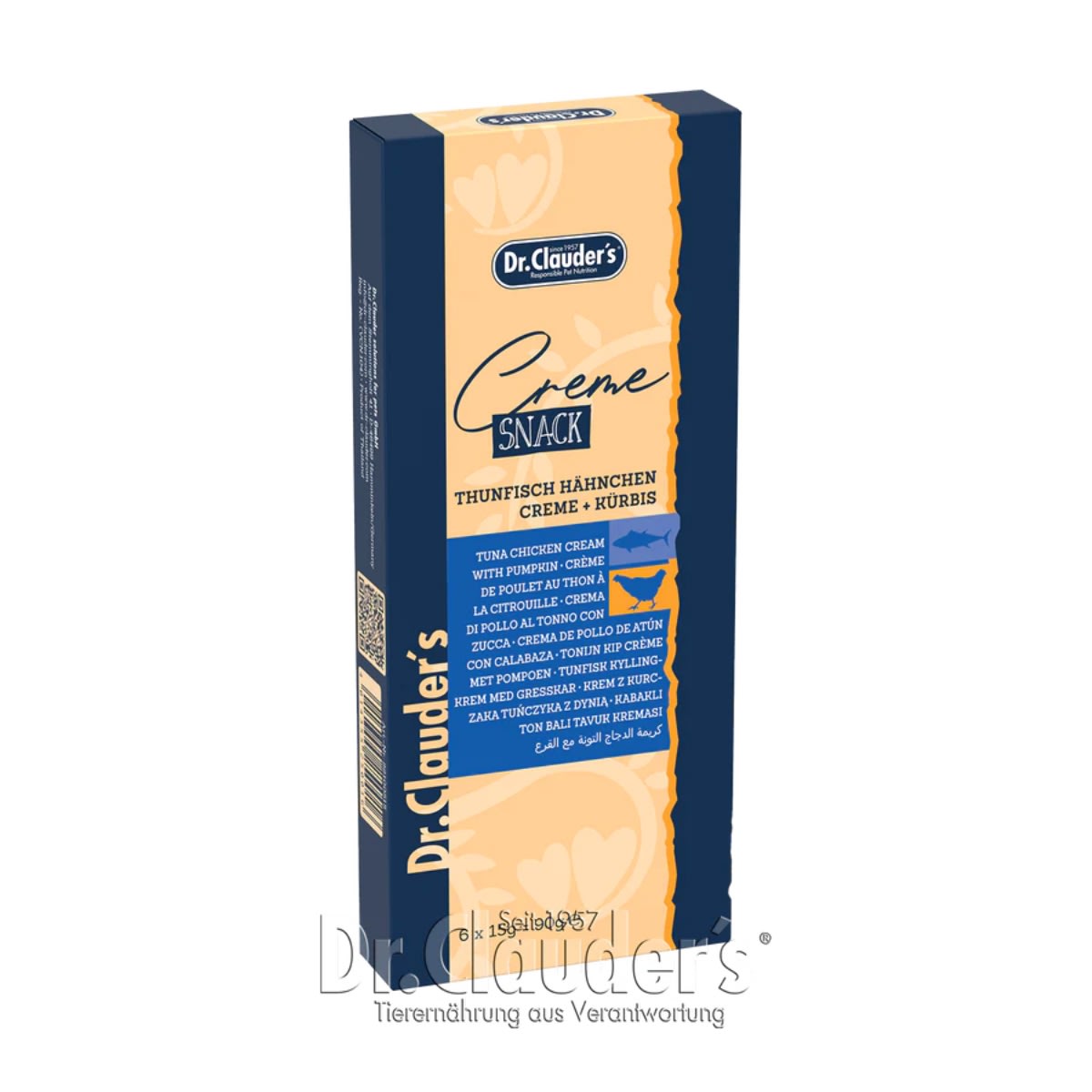 DR CLAUDER´S CREME SNACK ATUN Y POLLO C/CALABAZA 6X15G1
