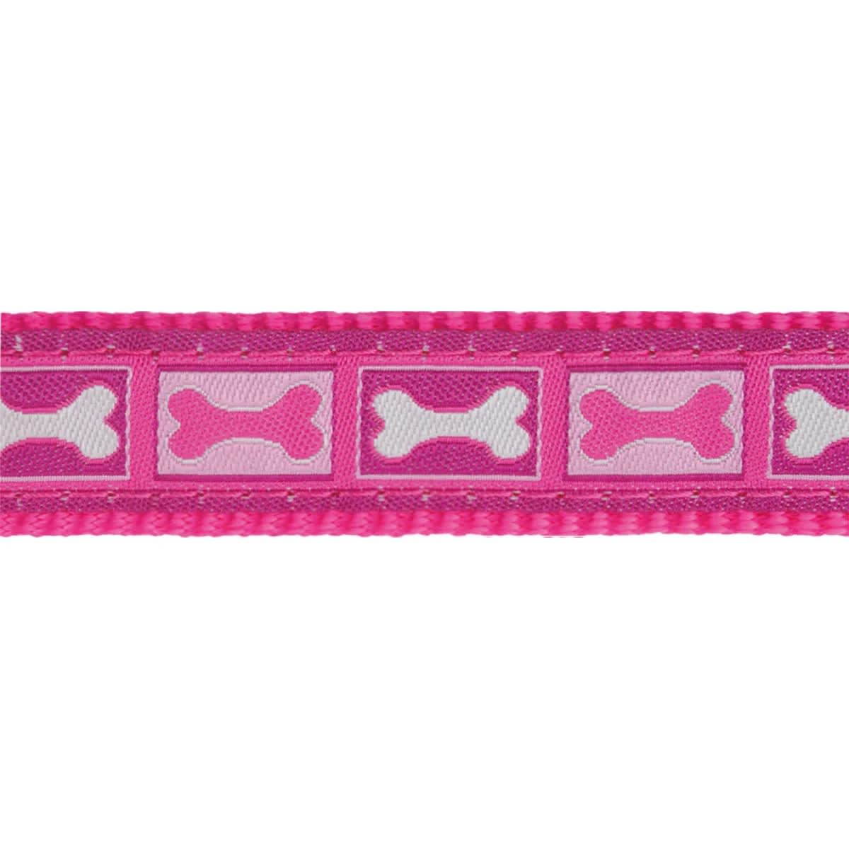 Dog Collar Design Red Dingo Bone Yard Hot Pink2