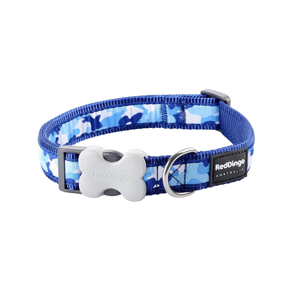 Dog Collar Design Red Dingo Camouflage Navy S1