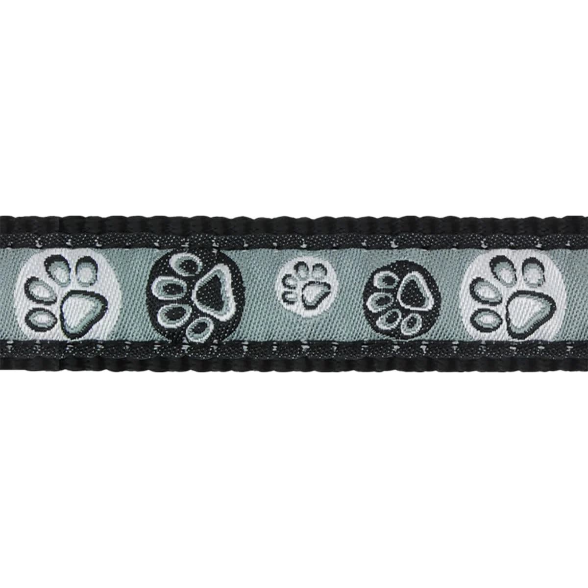 Dog Collar Design Red Dingo Paw Impressions Black2