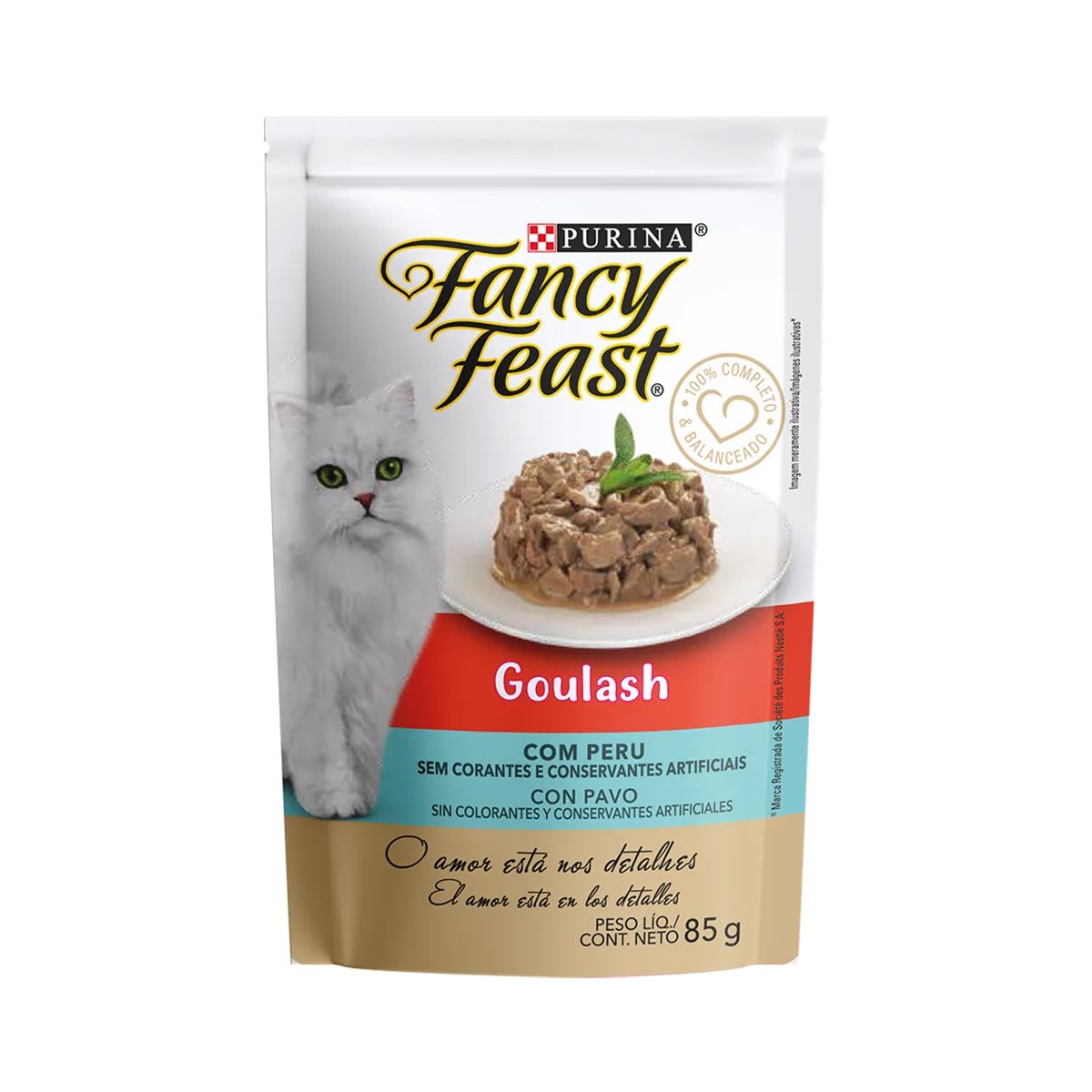 Fancy Feast sachet Goulash Pavo1