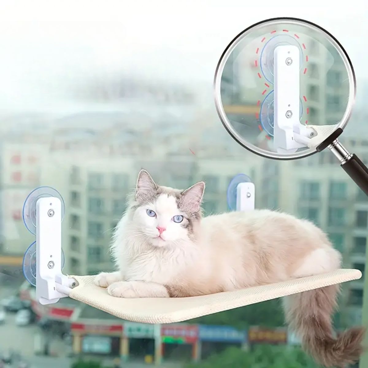 HAMACA DE VENTANA PARA GATO REBATIBLE4