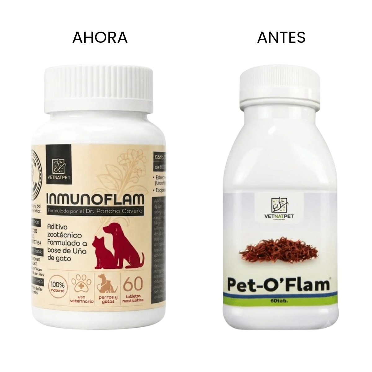 INMUNOFLAM antes Pet-Oflam (Uña de gato) x 60 tabs2