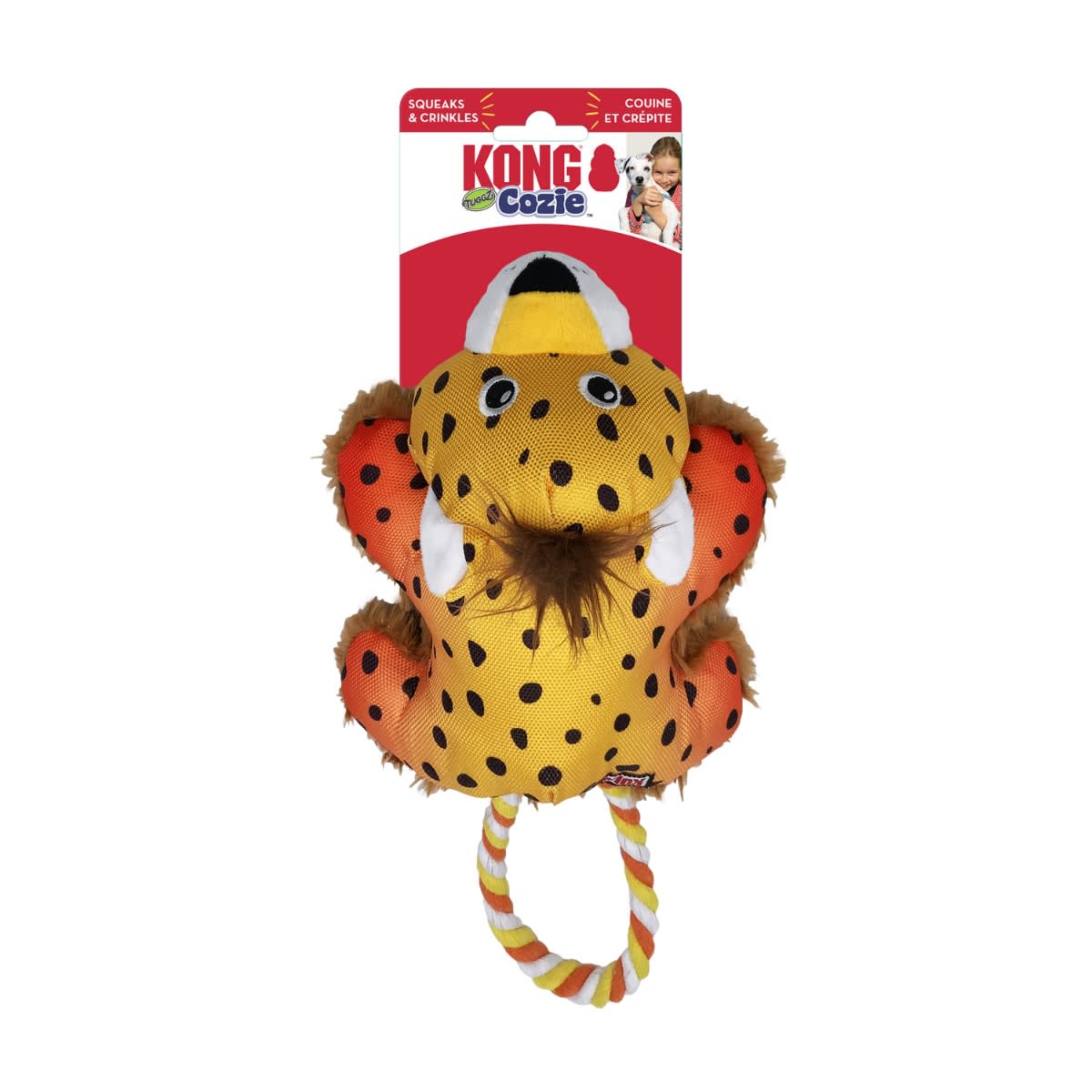 JUGUETE KONG COZIE TUGGZ CHEETAH SM/MD (ZYT31)1