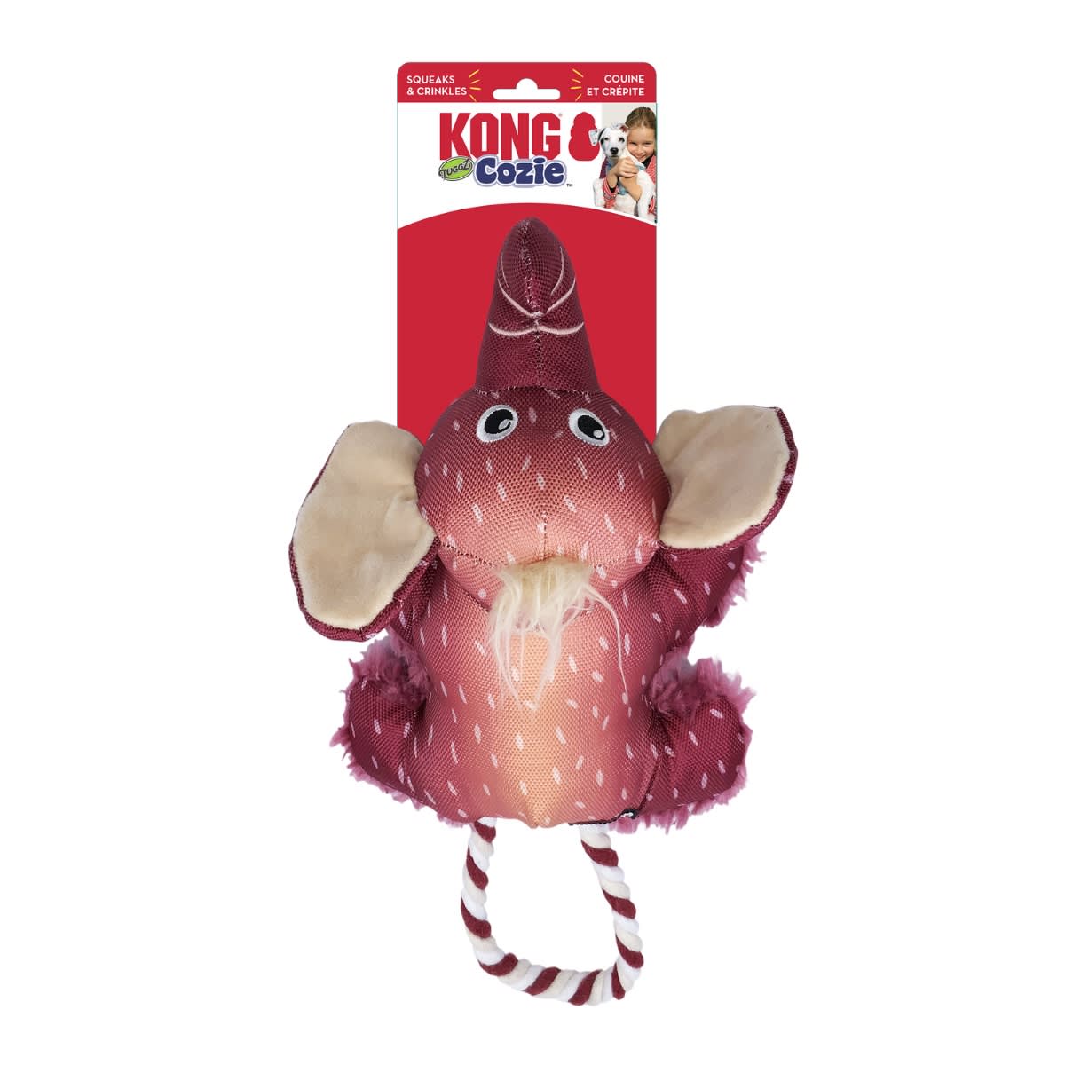 JUGUETE KONG COZIE TUGGZ ELEPHANT SM/MD (ZYT32)1
