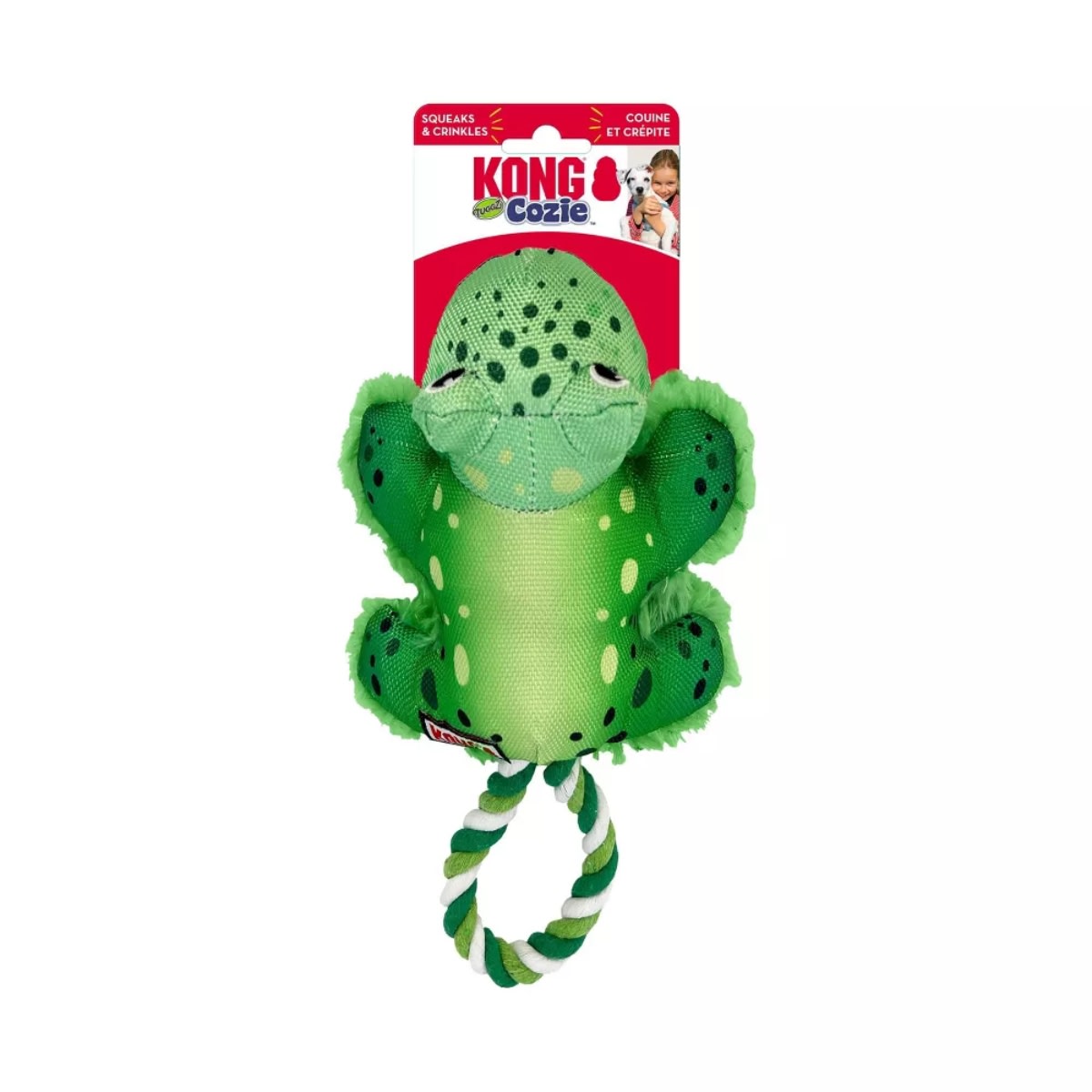 JUGUETE KONG COZIE TUGGZ FROG SM/MD (ZYT34)1