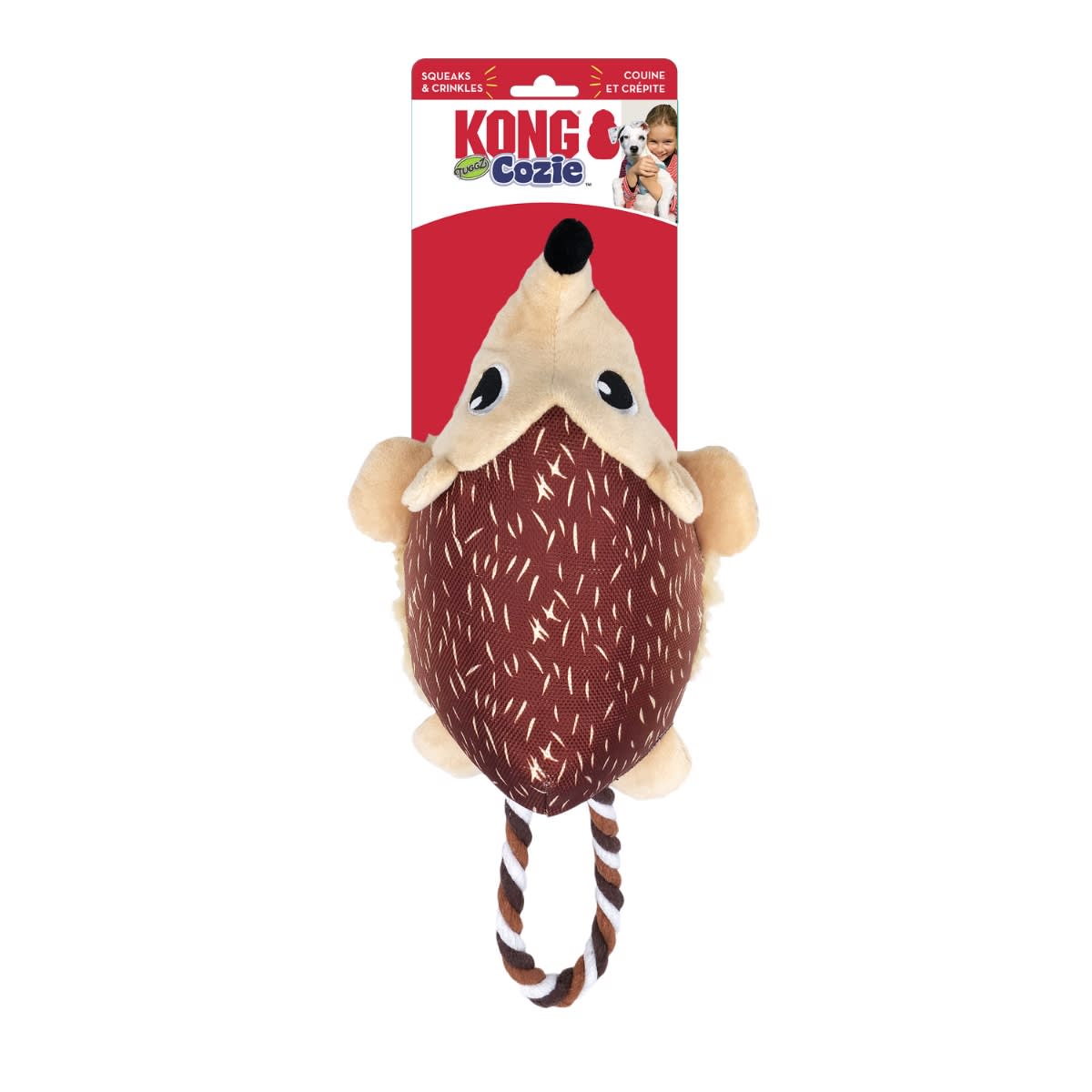 JUGUETE KONG COZIE TUGGZ HEDGEHOG SM/MD (ZYT35)1