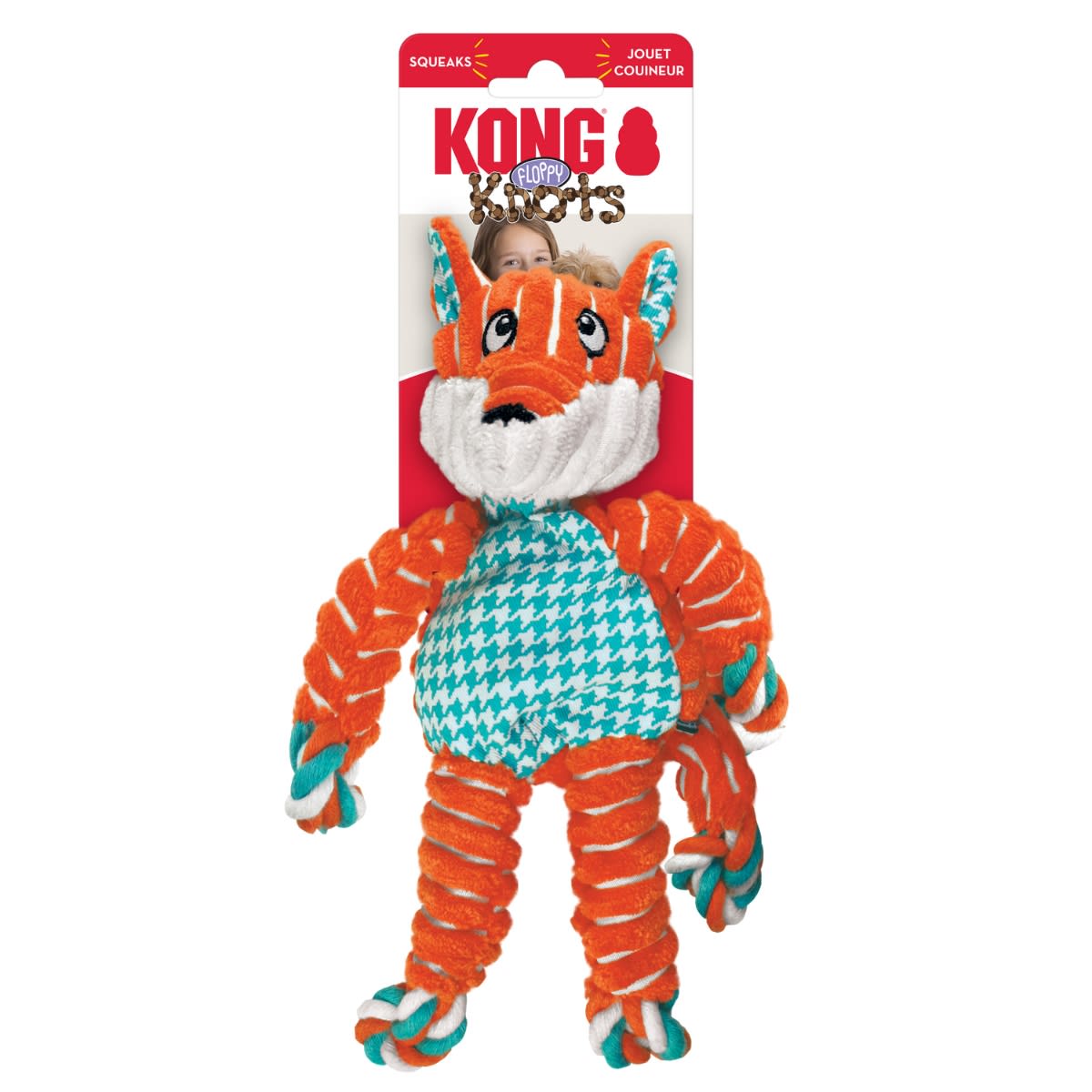 Juguete Kong NKF12 Floppy Knots Fox MD/LG1