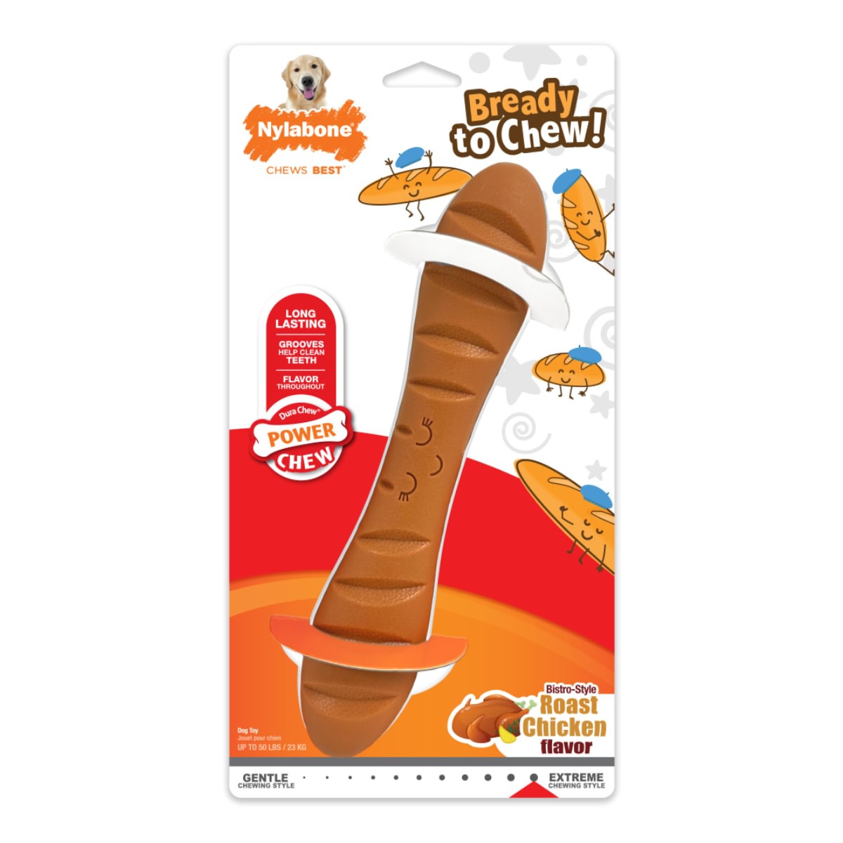 JUGUETE NYLABONE BAGUETTE BISTRO STYLE ROAST CHICKEN GIANT1