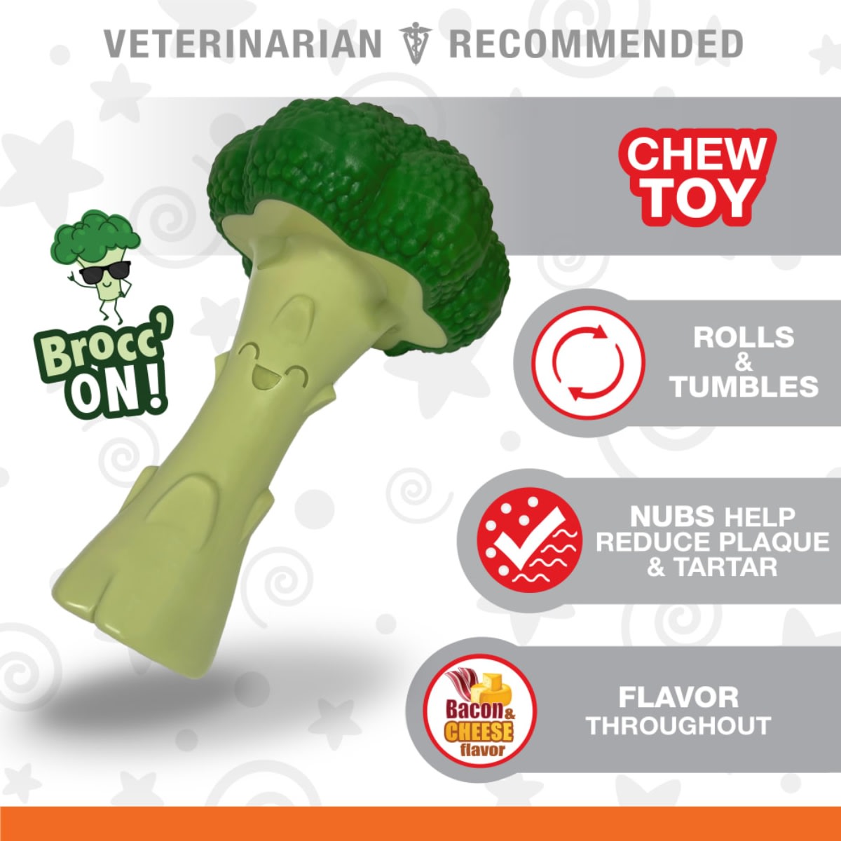 JUGUETE NYLABONE BROCOLI BACON AND CHEESE GIANT5