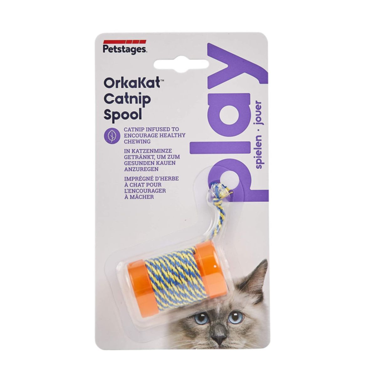 Juguete Petstages 313 Orkacat catnip infused spool1