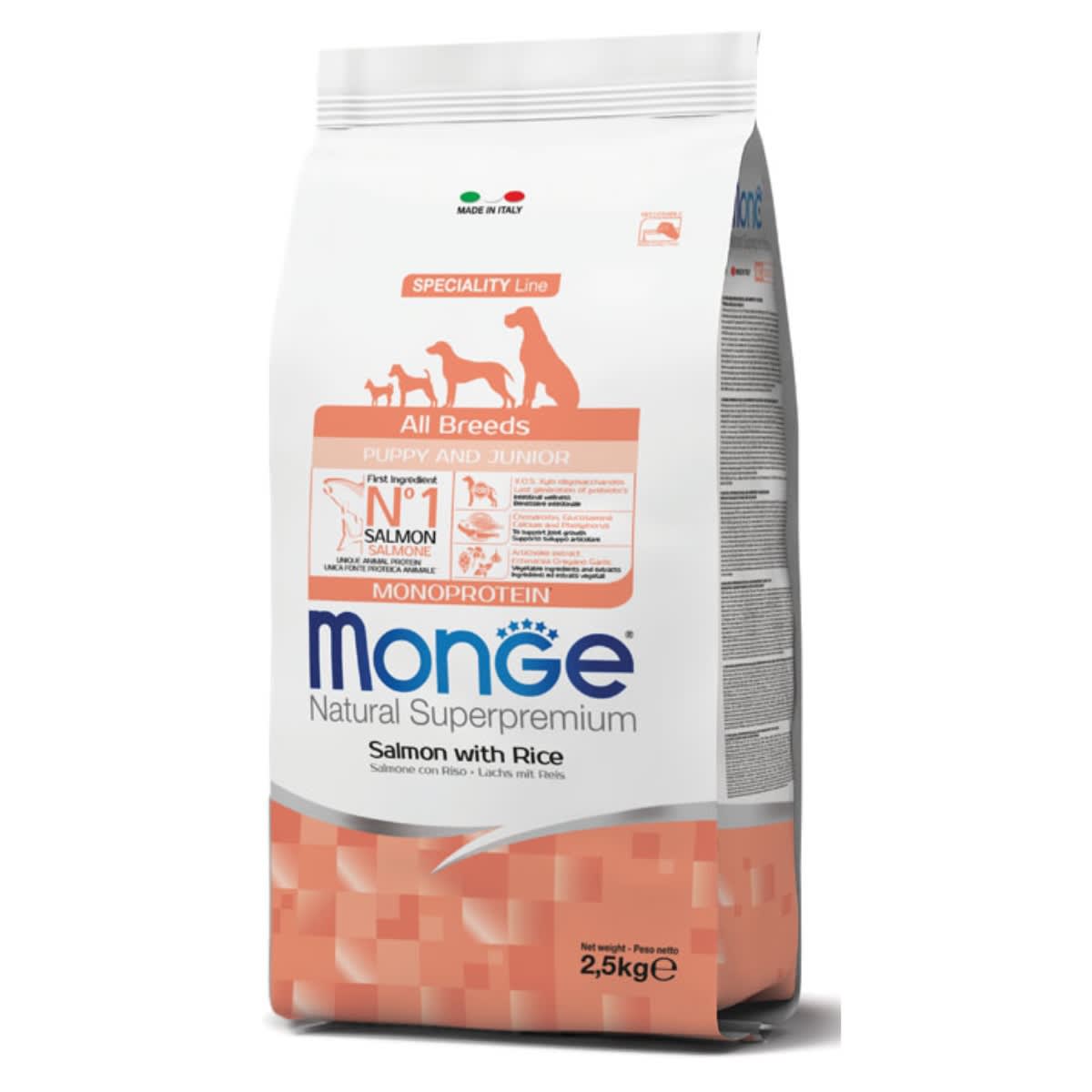 Monge Canine Puppy Salmón y arroz 2.5 kg1