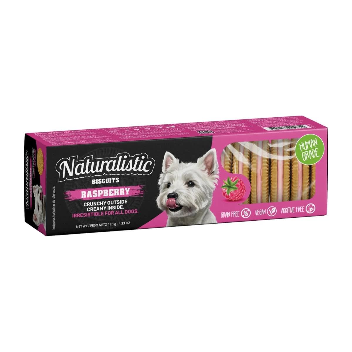 NATURALISTIC BISCUITS RASPBERRY 120 GR1