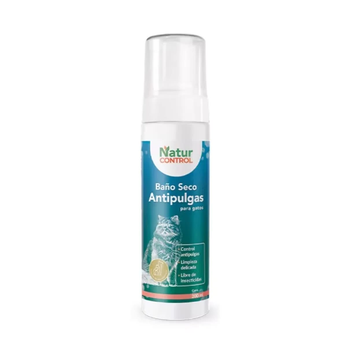 Naturcontrol Baño Seco antipulgas para gato 200 ml1