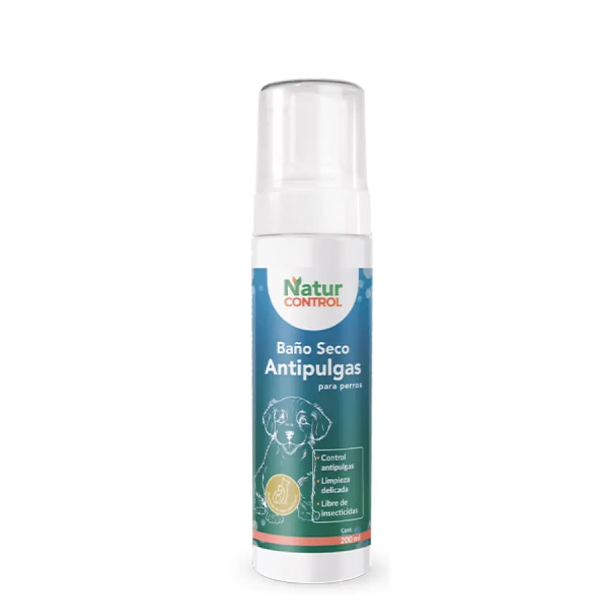 Naturcontrol Baño Seco antipulgas para perro 200 ml1