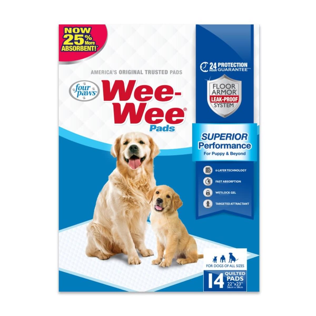 PAÑAL FOUR PAWS WEE-WEE PADS 24HR1