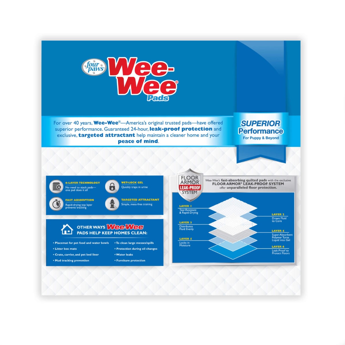 PAÑAL FOUR PAWS WEE-WEE PADS 24HR4